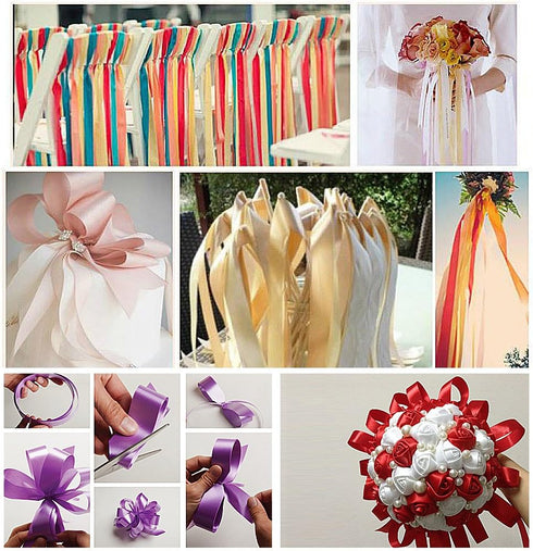 Double Face Satin Ribbon 1" Wide x 20 Yards for Party Wedding Home Decoration Handmade Craft (810 Ivory)...