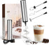 Milk Frother Rechargeable (USB) with 4 Electric Whisk Frother Tools, Easy-to-Use Handheld Stirrers Electric Powered for Mixing Coffee, Latte, Eggs...