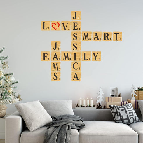 Letter Stencils 6 inch, 42PCS Scrabble Stencils for Painting on Wood Wall Home Decor Craft Projects Canvas Fabric, Numbers Symbol Alphabet Stencil...