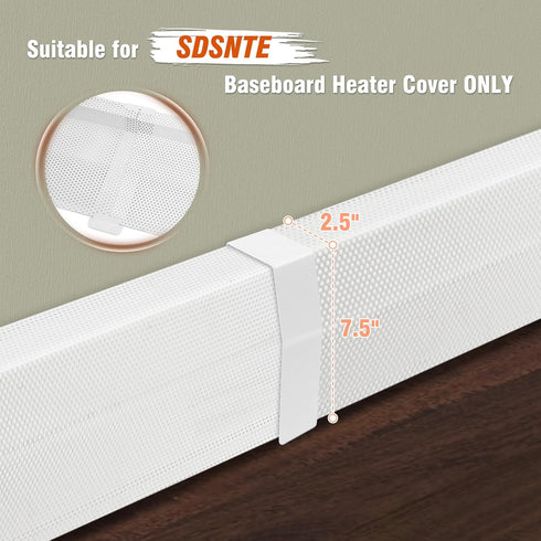Extension Connector Accessory–Galvanized Steel White Coupler for Seamlessly Joining Two Baseboard Heater Covers, White (Pack of 1)…...