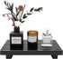 Black Bathroom Counter Organizer Wooden Display Pedesta Stand Kitchen Countertop Trays Farmhouse Wood Riser Dish Soap Dispenser Holder for Bathroo...