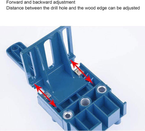 Handheld Dowel Jig Kit, Wood Doweling Hole Drill Guide, Woodworking Punch Locator Positioner Guide Set with Wrench Limit Ring for Tools Home Impro...