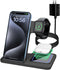 Wireless Charger 3 in 1 Wireless Charging Station for Multiple Devices 15W Fast Charging Stand for iPhone 15 14 Pro Max 13 12 11 XS XR 8 Plus, Air...
