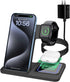Wireless Charger 3 in 1 Wireless Charging Station for Multiple Devices 15W Fast Charging Stand for iPhone 15 14 Pro Max 13 12 11 XS XR 8 Plus, Air...