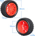 Preglued 12mm Hex Wheel Rims Rubber Tires with Foam Inserts OD 86mm/3.38" for Traxxas Bandit WLtoys 144001 Redcat 1/10 RC Off-Road Buggy Car, Set ...