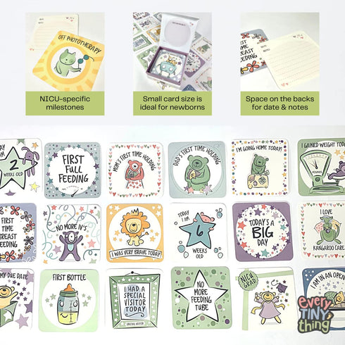 NICU Photo Cards from Every Tiny Thing - Celebrate The Special Milestone Moments in The Neonatal Intensive Care Unit...
