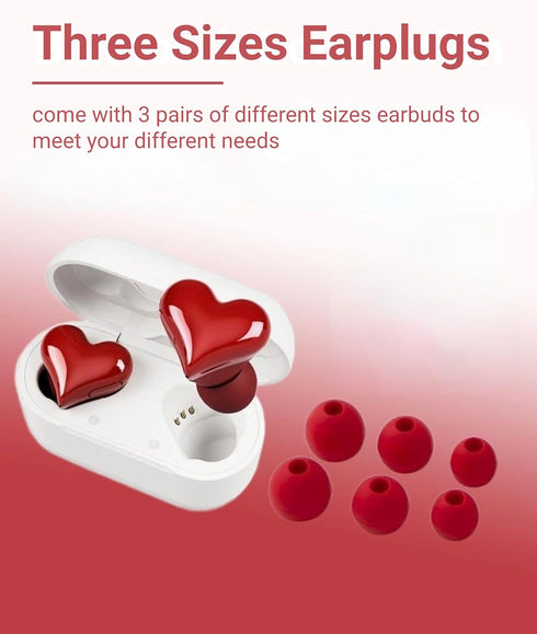 Jectse Wireless Earbuds, Heart Shaped Bluetooth Headphones Noise Canceling Stereo in Ear Light Weight Earphones Cordless Earphone for Sports......