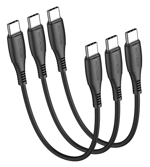 USB C to C Cable 1FT 3 Pack, 12inch USB-C 65W Fast Charging Cords for Samsung Galaxy S21/S21+/S20+ Ultra, Note 20/10 Ultra, Air 2020, iPad Pro, Po...