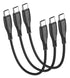USB C to C Cable 1FT 3 Pack, 12inch USB-C 65W Fast Charging Cords for Samsung Galaxy S21/S21+/S20+ Ultra, Note 20/10 Ultra, Air 2020, iPad Pro, Po...