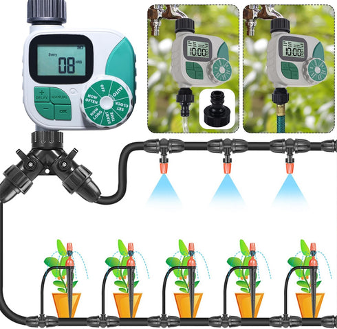 Biswing Watering Timer for Garden Hose, Outlet Hose Water Sprinkler Timers, Programmable Hose Timer with Digital Irrigation Timer System, Battery ...