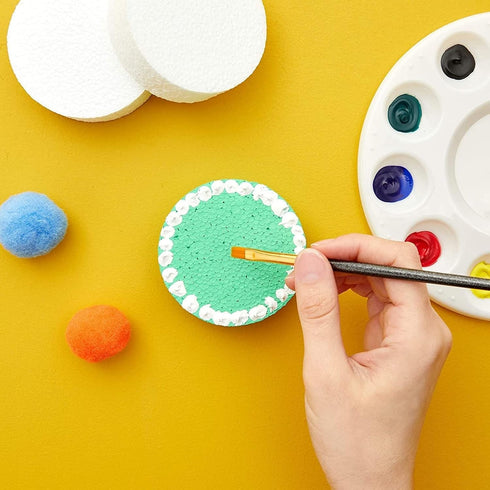 24 Pack Foam Circles for Crafts - 3 Inch Round Polystyrene Discs for DIY Projects (1 Inch Thick, White)...