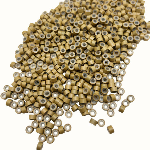 Hair Extension Beads, Microlink Beads, 5mm Silicon Beads for Hair Extensions,Silicone Lined Micro Links Rings Beads Hair Feather Extensions 200pcs...
