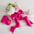 HUIHUANG Hot Pink Ribbon 4 inch Wide Double-Faced Satin Ribbon Fuchsia Ribbon for Wedding Chair Sash Bridal Shower Decor Large Bows Making Flower ...