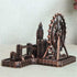 PROW® UK London Bridge London Eye Big Ben Tower Bridge Red Copper Metal Architectural Model Statue,Home Decoration Art Collection Sculpture...