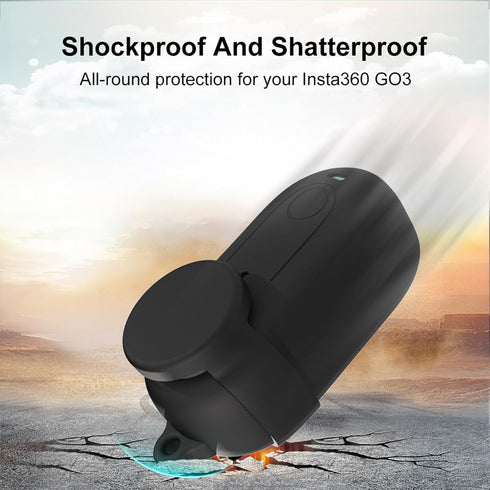 LICHIFIT Silicone Protective Case with Lens Cap Cover for Insta360 GO 3 Action Camera Soft Shell Cover Housing Skin Accessories Set...