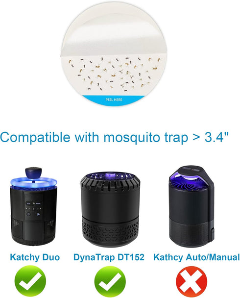 48 Pcs Refill Glue Boards 3.4" Sticky Pads Compatible with DynaTrap DT152 and Katchy Duo Indoor Fly Trap Bug Catcher Insect Mosquito zapper Lamp...
