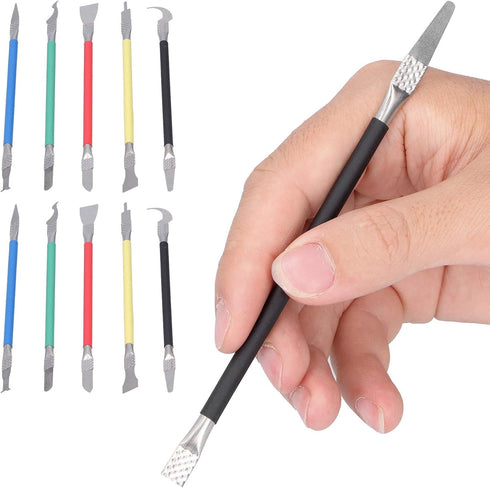 CPU Glue Removal Tool, 2Set TE-018 5 in 1 IC Chip Repair Thin Blade NAND Disassembler BGA Repair Knife Disassembly Glue Motherboard Chip Disassemb...