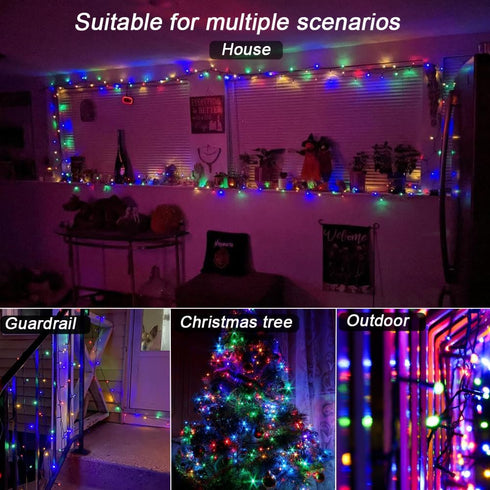 Battery Remote Control Fairy lights for festive decoration String Lights 100 LED Clear Mini Lights for party Wedding Indoor Outdoor Wreath Party G...