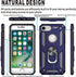 Folmeikat iPhone 8/7/6s/6 Case with 360 Rotating Metal Ring, Slim Shock Absorption, Blue...