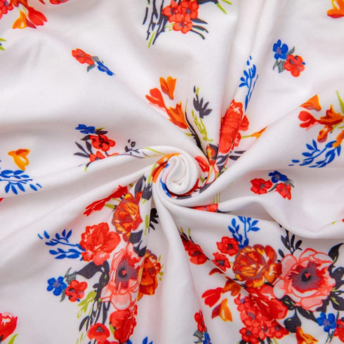 LovinPet Pets Outfit, Post Operative Jumpsuit for Dogs Apparel, Reflective Strap Full Coverage Dog Onesie, Elastic Blooming White, Green, Red Prin...