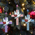 Faith Hope Love Cross Christmas Ornaments - Set of 3 - Religious Crosses with Doves, Hearts and Embossed Words - Inspirational Xmas Gift - 3" H...