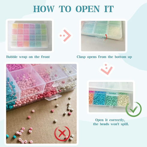 3mm Seed Beads for Jewelry Bracelet Making Kit 24 Colors Bracelet Making Kit for Girls Adults Friendship Bracelet Kit for Jewelry Making DIY Craft...