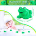 Zubebe Rubber Frogs Squeak and Floating Frog Sea Turtle Rubber Bath Toy Baby Shower Swimming Bathtub Toys for Shower Frogs Bathtub Birthday Party ...