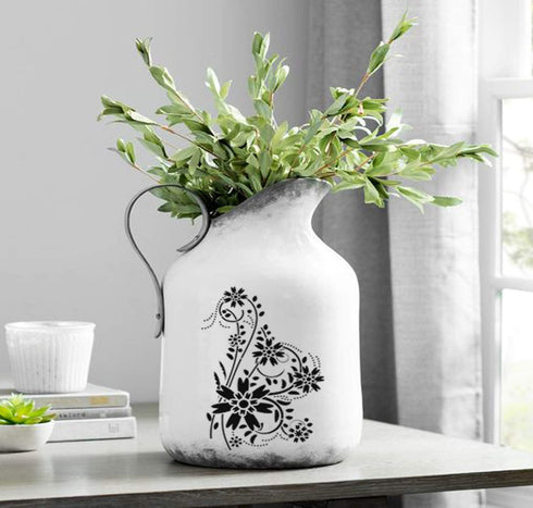 CrafTreat Flower Stencils for Painting on Wood and Canvas- A Bouquet of Roses, A Bunch of Blooms and Floral Flourish - 3 Pcs - Size: A4 (8.3 x 11....