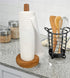 Wood Paper Towel Holder, Wooden Paper Towel Holder Countertop Standing Paper Towel Organizer Roll Dispenser for Kitchen Countertop & Dining Table...