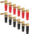 6 Pairs 4mm Speaker Banana Plugs Right Angle 24k Gold Plated 90 Degree Speaker Banana Connector(6 Pairs/12 Pcs)...