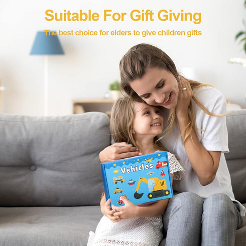 Preschool Montessori Toys for Toddlers, Vehicle Busy Book Learning Toys for Kids Toddlers Preschool Learning Activities, Autism Sensory Educationa...
