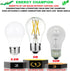 LiteHistory A15 LED Bulb 6W Equal E26 Bulb 60 Watt Non-Dimmable E26 Edison Bulb Neutral White 4000K Clear AC120V 600LM E26 LED Bulb for Ceiling Fa...