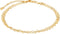 Barzel 18K Gold Plated Anchor Layered Anklet for Women, 10 Inches with 2 Inches Extension - Made In Brazil...