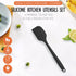 Permanent Warranty Silicone Large Spatula 1 PCS Heat Resistant Silicone Spatula Cooking for Nonstick Cookware Kitchen Gadgets Large Spatula Black...