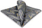 S&W SHLAX&WING Mens Pocket Square Grey with Yellow Golden Geometric Wedding...