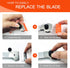 DEKEones Razor Blade Scraper, Long Handled Scraper Tool with 10 Extra Replacement Blades, Razor Scraper Remover for Cleaning Sticker, Paint, Caulk...