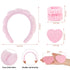 WHAVEL Spa Headband and Wristband Set, Skincare Headband Puffy Headbands Face Wash Makeup Wrist Bands for Washing Face, with 4PCS Facial Sponges S...