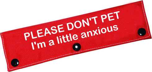 Funny Dog Leash Sleeve Please Don't Pet I'm a Little Anxious Pet Leash Wrap Wrap Alert Hanging ID Patch Tag(Little Anxious-Sleeve)...