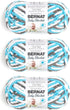 Bernat Baby Blanket Sail Away Yarn - 3 Pack of 100g/3.5oz - Polyester - 6 Super Bulky - 72 Yards - Knitting/Crochet......