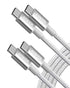 Anker New Nylon USB C to USB C Cable (6ft 60W, 2-Pack), USB 2.0 Type C Charger Cable Fast Charging for iPad Mini 6, iPad Pro 2020, iPad Air 4, Mac...