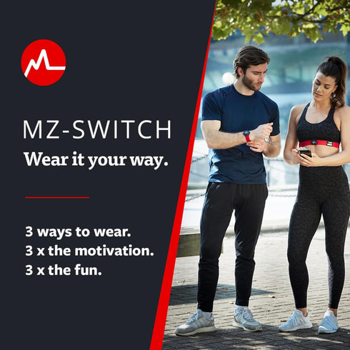 MYZONE MZ Switch Replacement Arm & Wrist Straps (Aqua)...