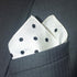White Polka Dot Silk Pocket Square 100% Silk - Full-Sized 16"x16"...