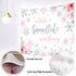Mocsicka Snowflake Baby Shower Backdrop - Winter Wonderland Photography Background - Pink & Silver Snowflakes - 7x5ft (82x60 inch)...