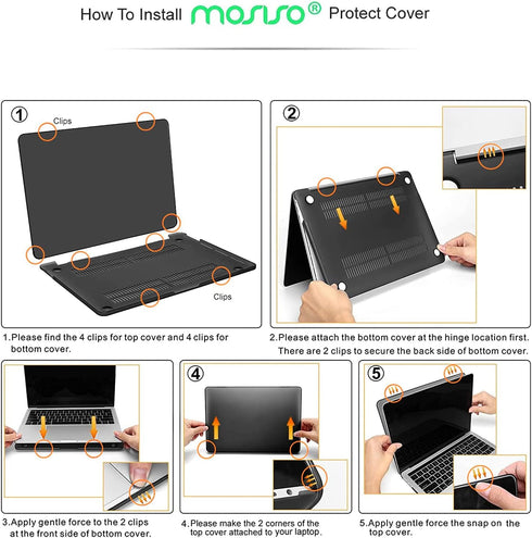 MOSISO Compatible with MacBook Pro 13 inch Case M2 2025, 2024, 2023, 2022-2016 A2338 M1 A2251 A2289 A2159 A1989 A1708 A1706 with/Without Touch Bar...