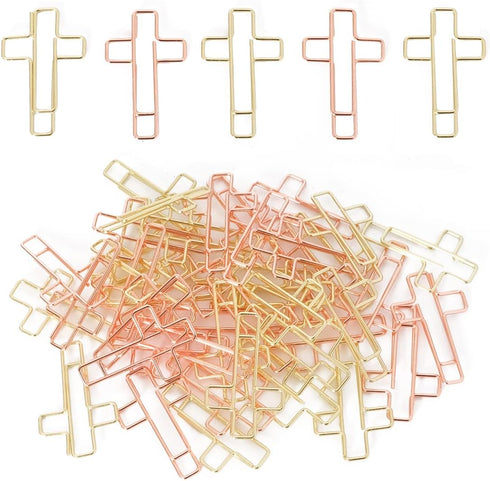 50 Pack Paper Clips (Gold and Rose Gold Color), Bible Paper Clips, Journaling Paper Clips, Bible Study Supplies, Christian Journaling Items, Bible...