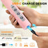 YUSWKO Pink Handheld Milk Frother Wand with Stand for Coffee, Rechargeable Electric Whisk with 3 Heads 3 Speeds Drink Mixer Coffee Frother For Lat...