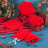 FASHEWELRY 50pcs Small Drawstring Velvet Bag 4.7x4 inch Jewelry Gift Pouches Red Party Wedding Favor for Candy Ring Dice Watch Packing Keepsakes...