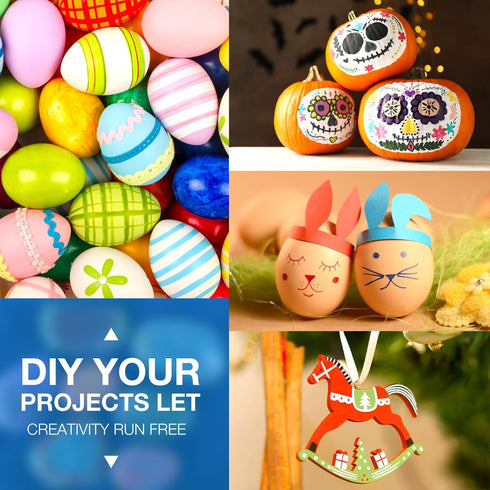 Acrylic Paint Pens Paint Markers Set of 18: Fine Point for Rock Painting Glass Wood Ceramic Fabric Metal Canvas Easter Eggs Pumpkin Kit, Drawing A...