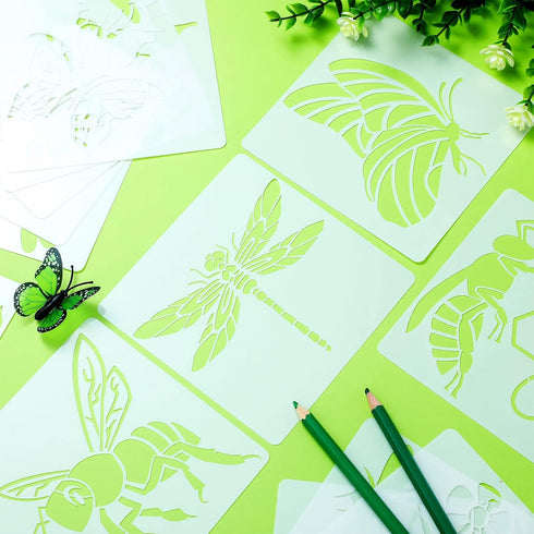 20 Pieces Stencils for Painting Reusable Animal Plant Music Stencil Spring Summer Fall Winter Stencil Template, DIY Stencils for Painting on Wood ...