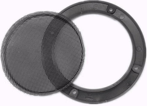 10" Universal Speaker Grille Mesh Cover, Round Decorative Ring Woofer Protection Grille Protective Cover for Cars Home Stereo DIY Accessories Blac...